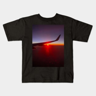 Aerial View of Sunset Kids T-Shirt